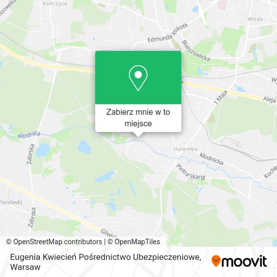 Mapa Eugenia Kwiecień Pośrednictwo Ubezpieczeniowe