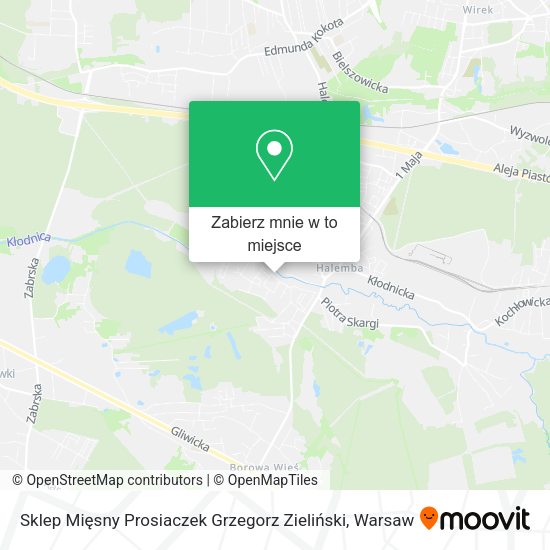 Mapa Sklep Mięsny Prosiaczek Grzegorz Zieliński