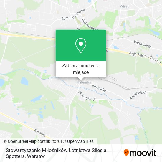 Mapa Stowarzyszenie Miłośników Lotnictwa Silesia Spotters