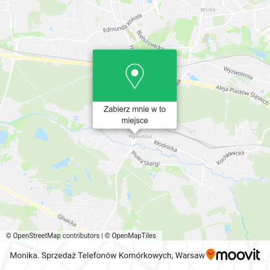 Mapa Monika. Sprzedaż Telefonów Komórkowych