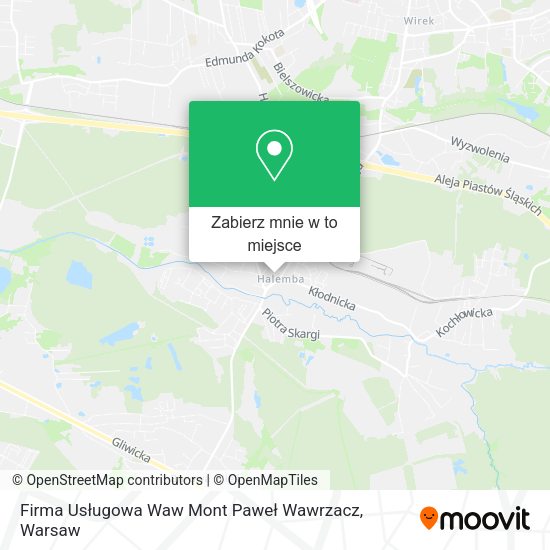 Mapa Firma Usługowa Waw Mont Paweł Wawrzacz