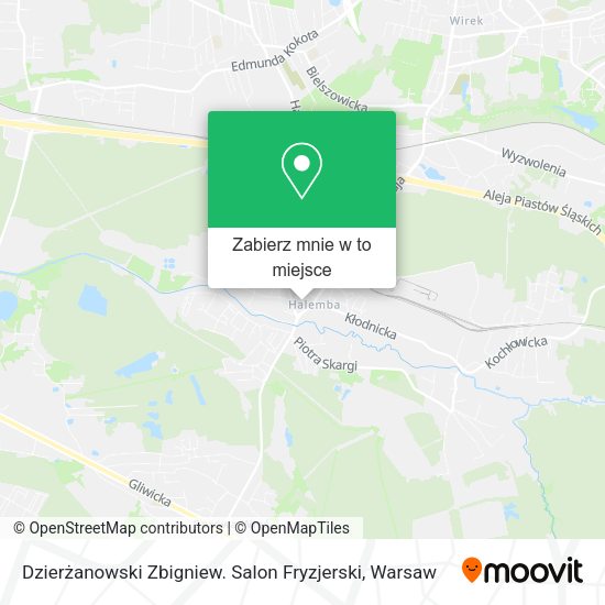 Mapa Dzierżanowski Zbigniew. Salon Fryzjerski