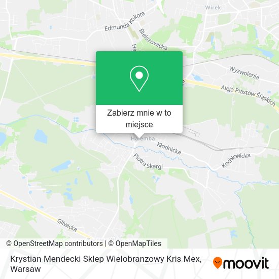 Mapa Krystian Mendecki Sklep Wielobranzowy Kris Mex