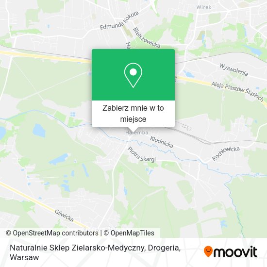 Mapa Naturalnie Sklep Zielarsko-Medyczny, Drogeria