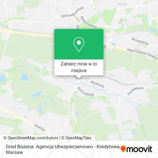 Mapa Grad Bożena. Agencja Ubezpieczeniowo - Kredytowa