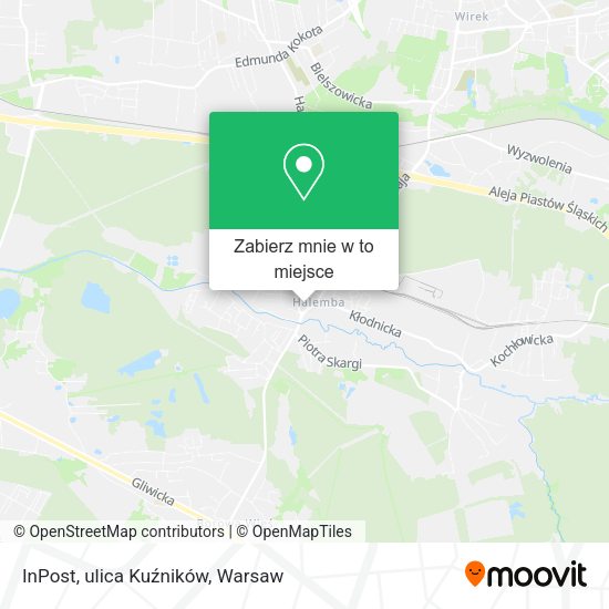 Mapa InPost, ulica Kuźników