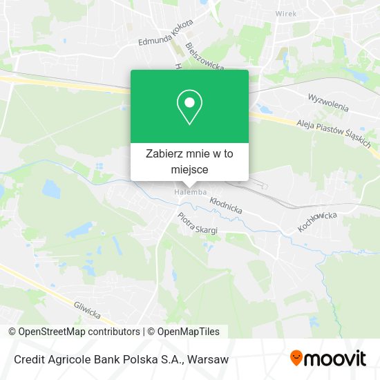 Mapa Credit Agricole Bank Polska S.A.