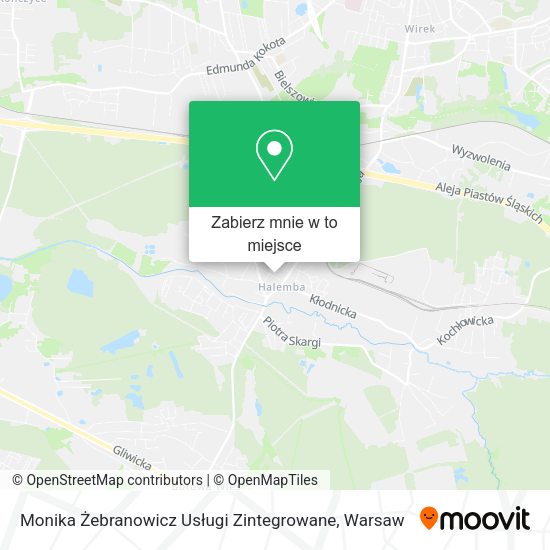 Mapa Monika Żebranowicz Usługi Zintegrowane