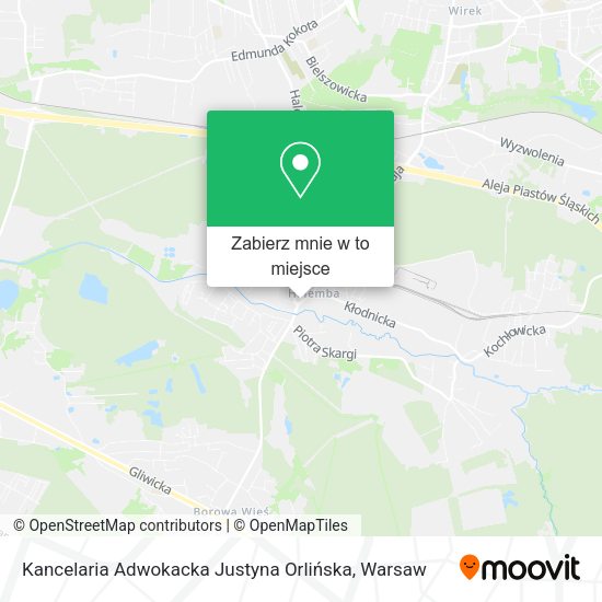 Mapa Kancelaria Adwokacka Justyna Orlińska