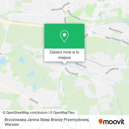 Mapa Brzozowska Janina Sklep Branży Przemysłowej