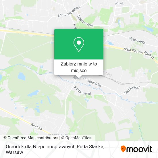 Mapa Osrodek dla Niepelnosprawnych Ruda Slaska