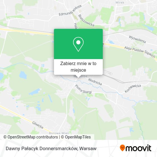 Mapa Dawny Pałacyk Donnersmarcków