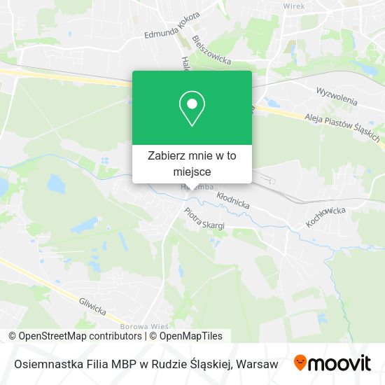 Mapa Osiemnastka Filia MBP w Rudzie Śląskiej