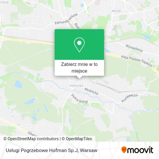 Mapa Usługi Pogrzebowe Hofman Sp.J