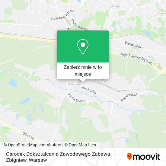 Mapa Osrodek Doksztalcania Zawodowego Zabawa Zbigniew