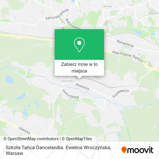 Mapa Szkoła Tańca Dancelandia. Ewelina Wroczyńska