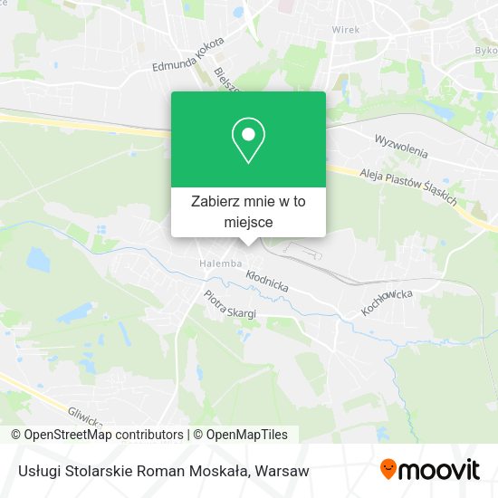 Mapa Usługi Stolarskie Roman Moskała