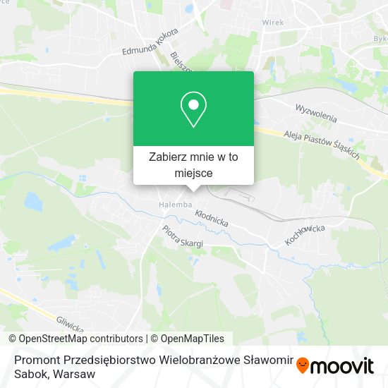 Mapa Promont Przedsiębiorstwo Wielobranżowe Sławomir Sabok