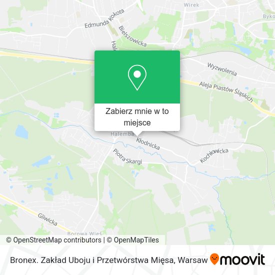 Mapa Bronex. Zakład Uboju i Przetwórstwa Mięsa