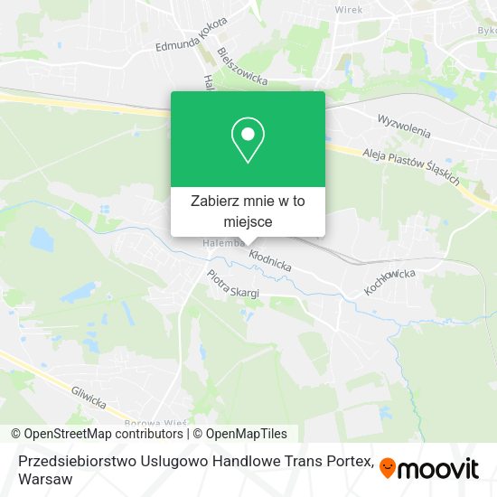 Mapa Przedsiebiorstwo Uslugowo Handlowe Trans Portex