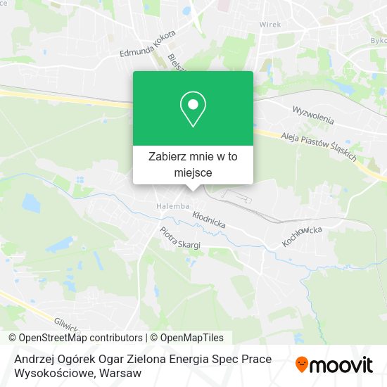 Mapa Andrzej Ogórek Ogar Zielona Energia Spec Prace Wysokościowe