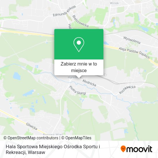 Mapa Hala Sportowa Miejskiego Ośrodka Sportu i Rekreacji