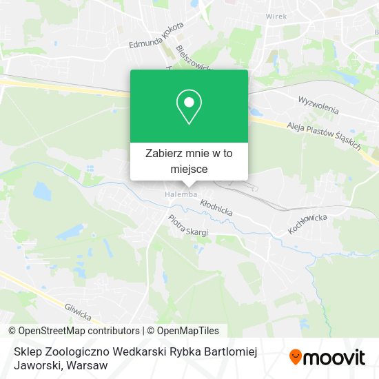 Mapa Sklep Zoologiczno Wedkarski Rybka Bartlomiej Jaworski