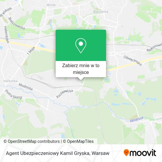 Mapa Agent Ubezpieczeniowy Kamil Gryska