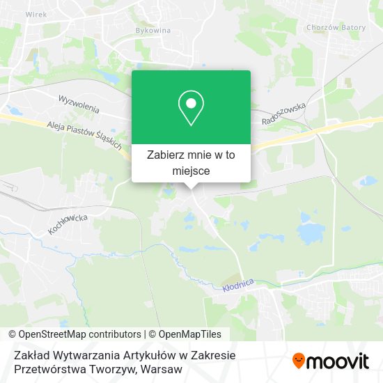 Mapa Zakład Wytwarzania Artykułów w Zakresie Przetwórstwa Tworzyw