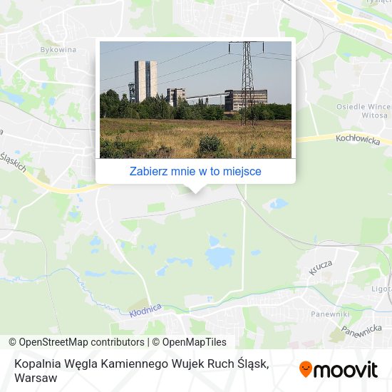 Mapa Kopalnia Węgla Kamiennego Wujek Ruch Śląsk