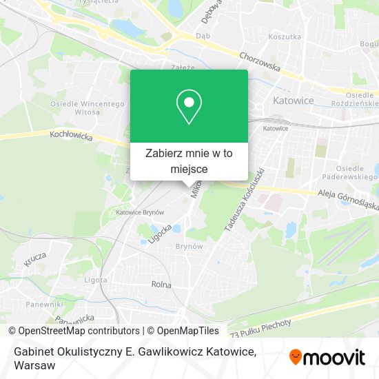 Mapa Gabinet Okulistyczny E. Gawlikowicz Katowice