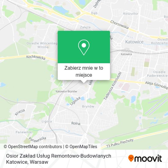 Mapa Osior Zakład Usług Remontowo-Budowlanych Katowice