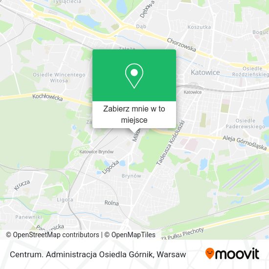 Mapa Centrum. Administracja Osiedla Górnik