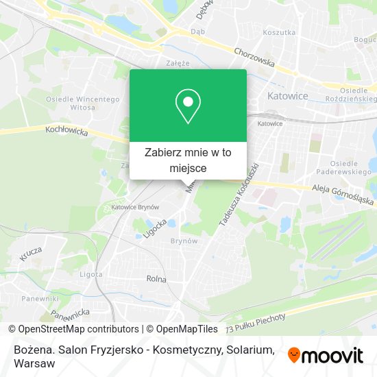 Mapa Bożena. Salon Fryzjersko - Kosmetyczny, Solarium