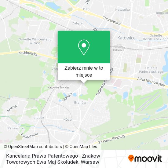 Mapa Kancelaria Prawa Patentowego i Znakow Towarowych Ewa Maj Skoludek