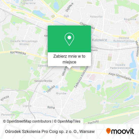 Mapa Ośrodek Szkolenia Pro Coig sp. z o. O.