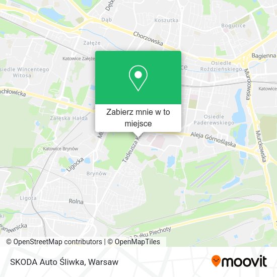 Mapa SKODA Auto Śliwka