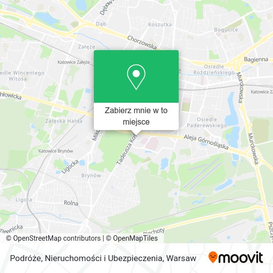 Mapa Podróże, Nieruchomości i Ubezpieczenia