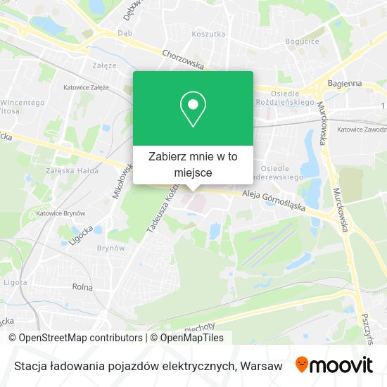 Mapa Stacja ładowania pojazdów elektrycznych