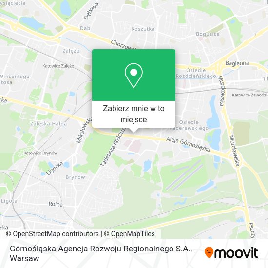 Mapa Górnośląska Agencja Rozwoju Regionalnego S.A.