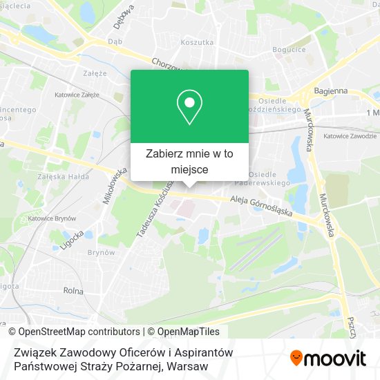 Mapa Związek Zawodowy Oficerów i Aspirantów Państwowej Straży Pożarnej