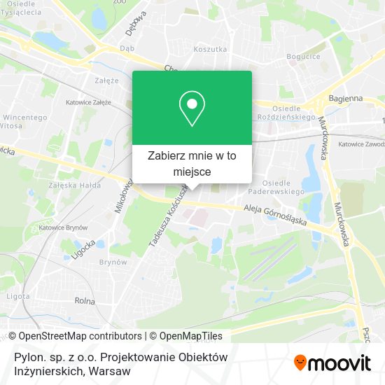 Mapa Pylon. sp. z o.o. Projektowanie Obiektów Inżynierskich