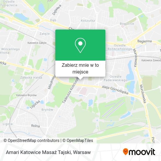 Mapa Amari Katowice Masaż Tajski