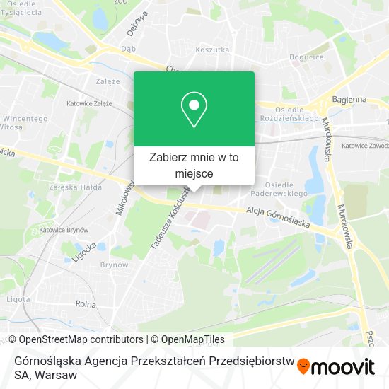 Mapa Górnośląska Agencja Przekształceń Przedsiębiorstw SA