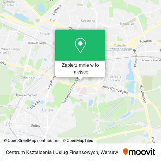 Mapa Centrum Ksztalcenia i Uslug Finansowych