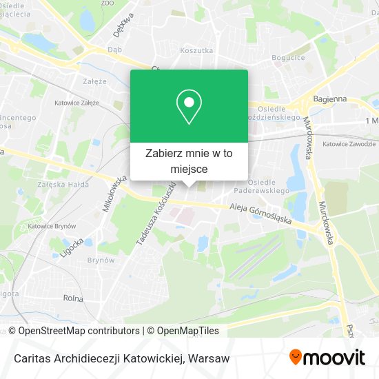 Mapa Caritas Archidiecezji Katowickiej