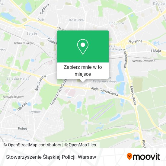 Mapa Stowarzyszenie Śląskiej Policji