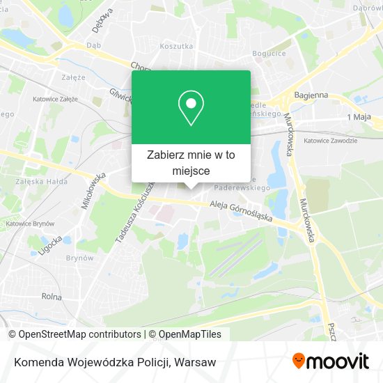 Mapa Komenda Wojewódzka Policji