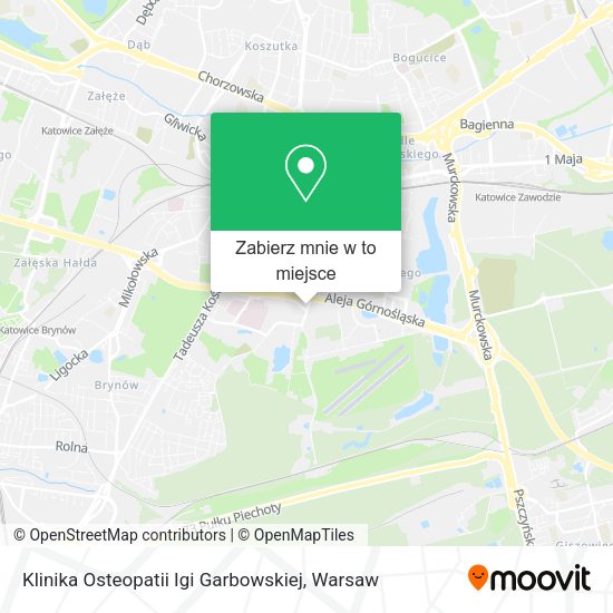 Mapa Klinika Osteopatii Igi Garbowskiej