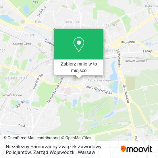 Mapa Niezależny Samorządny Związek Zawodowy Policjantów. Zarząd Wojewódzki